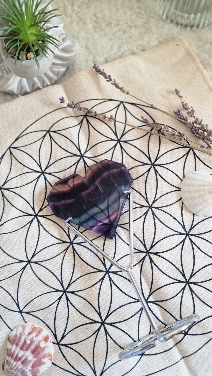 Cuore di Fluorite con supporto