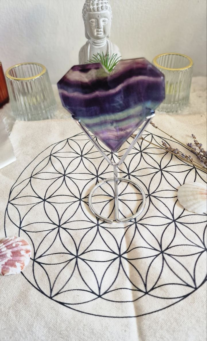 Cuore di Fluorite con supporto