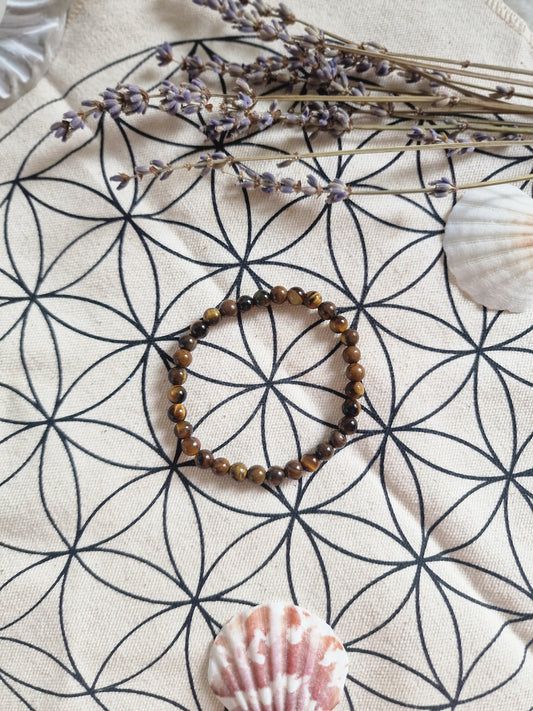 Bracciale elastico con Perline Occhio di Tigre
