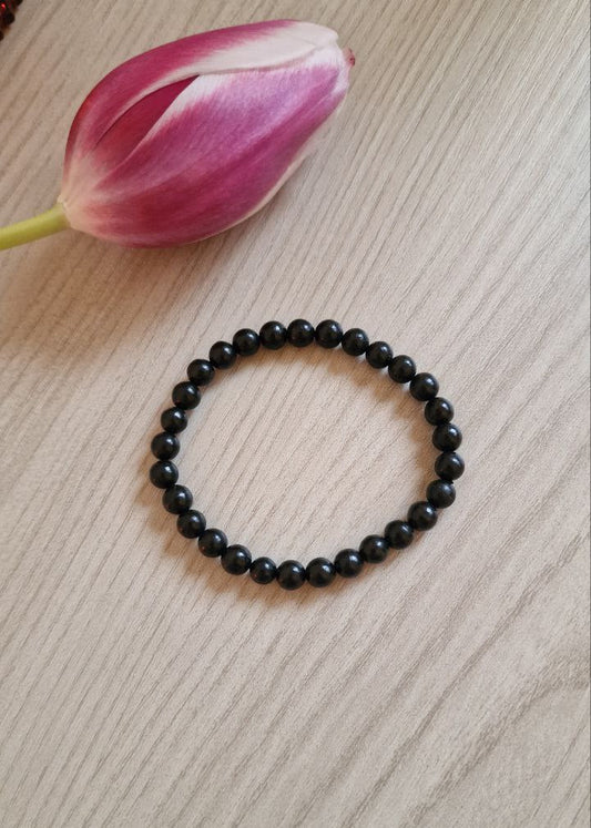 Bracciale elastico con Perline di Shungite