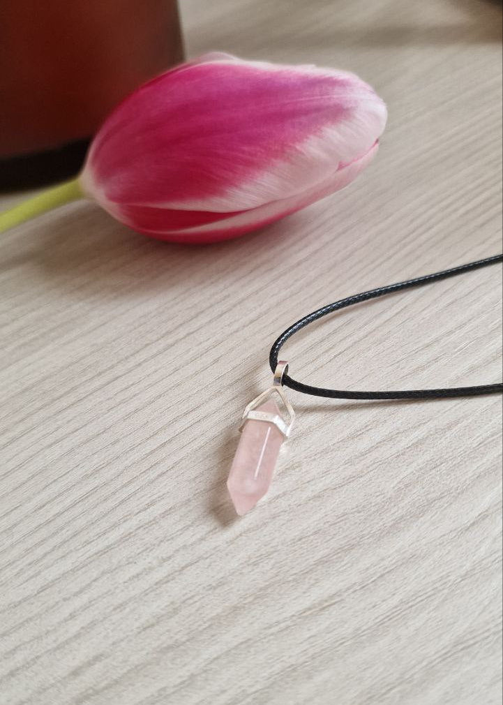 Collana con Quarzo Rosa Biterminato