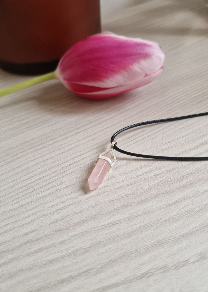 Collana con Quarzo Rosa Biterminato