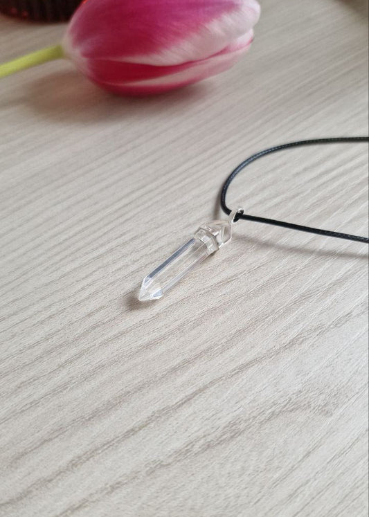 Collana con Quarzo Ialino Biterminato