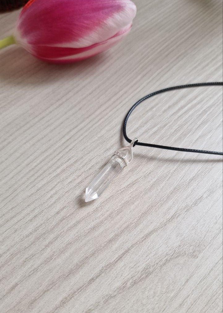 Collana con Quarzo Ialino Biterminato