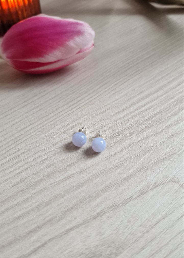 Orecchini di Calcite Blu