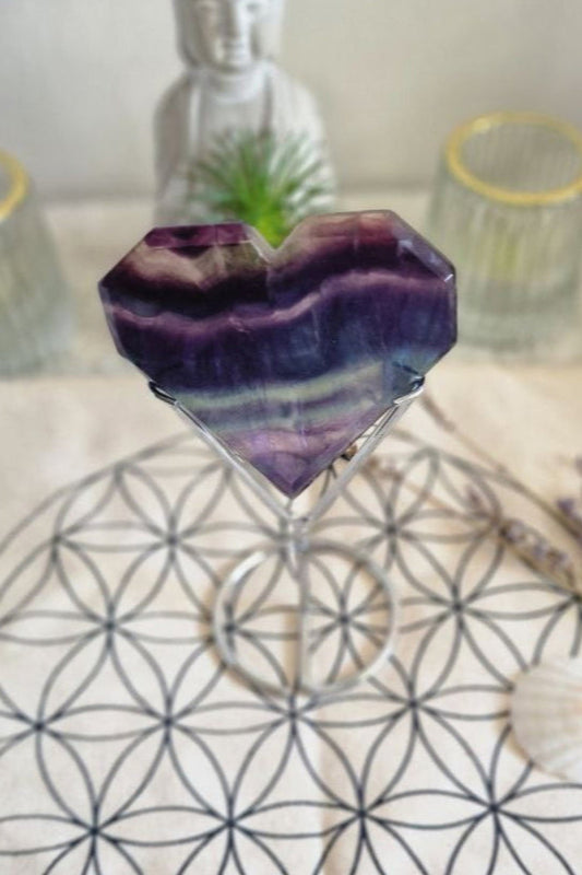 Cuore di Fluorite con supporto